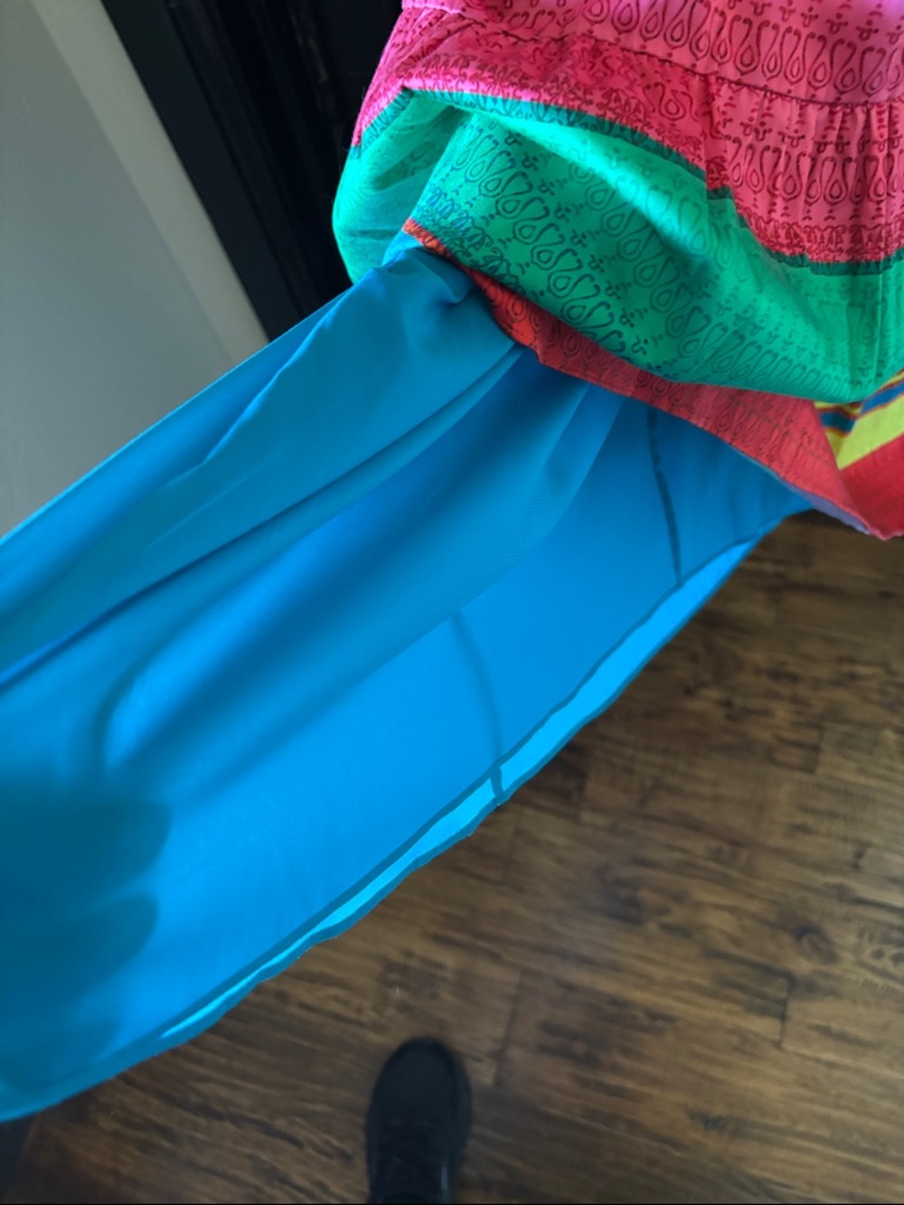 Colorblock Halter Maxi Dress in Bright Multi-Stripe - Picture 5 of 13